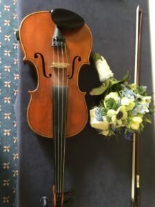 Violin and Bridal Bouquet
